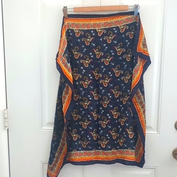 Vintage paisley print bohemian scarf - Picture 1 of 6